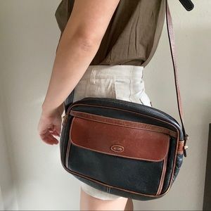 Vintage Bally Genuine Leather Designer Crossbody Messenger Bag